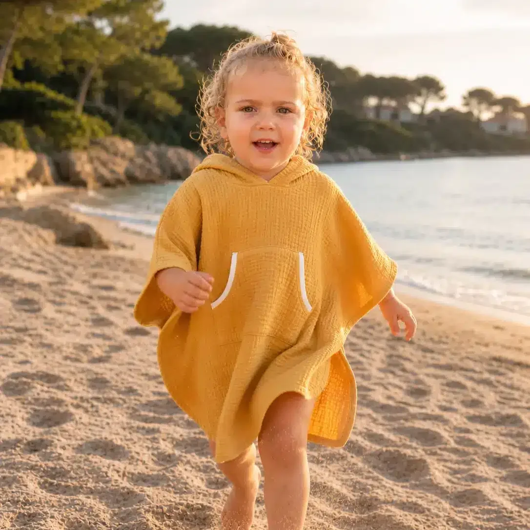 Kinder Musselin Poncho – Bild 5