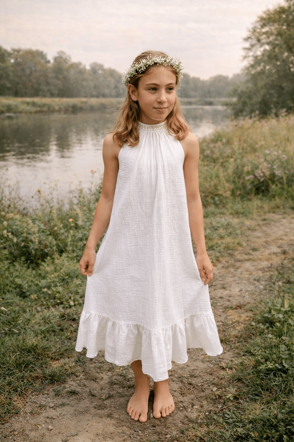 Mädchen Festkleid "Weiß" – Bild 4