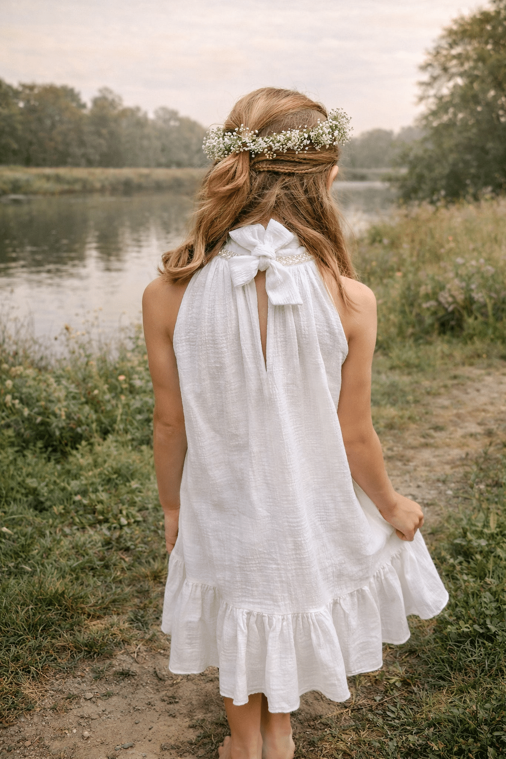 Mädchen Festkleid "Weiß" – Bild 3