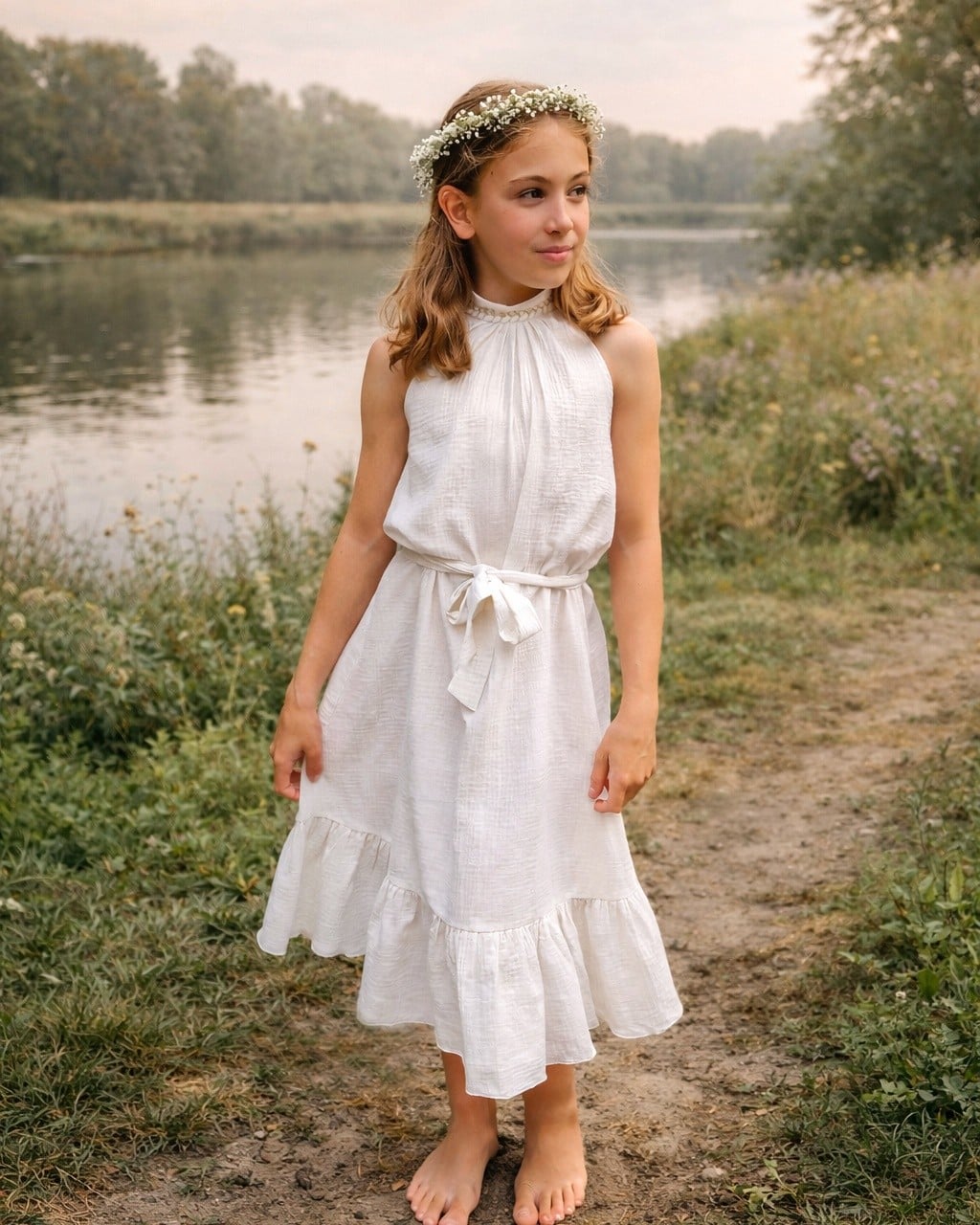 Mädchen Festkleid "Weiß"