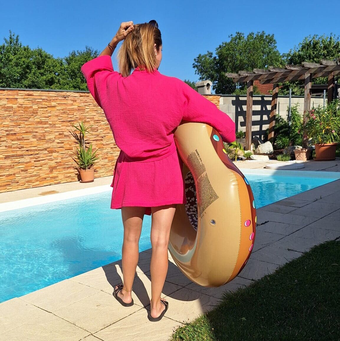 BOHO Musselin-Set – Kimono & Shorts – Bild 12